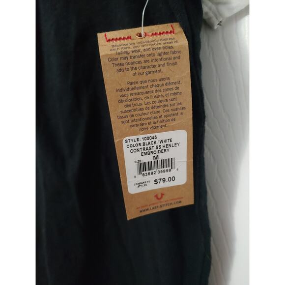 NWT True Religion  Henley Tee szM - Picture 2 of 4